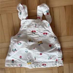 Carter's White Floral Kids Overalls